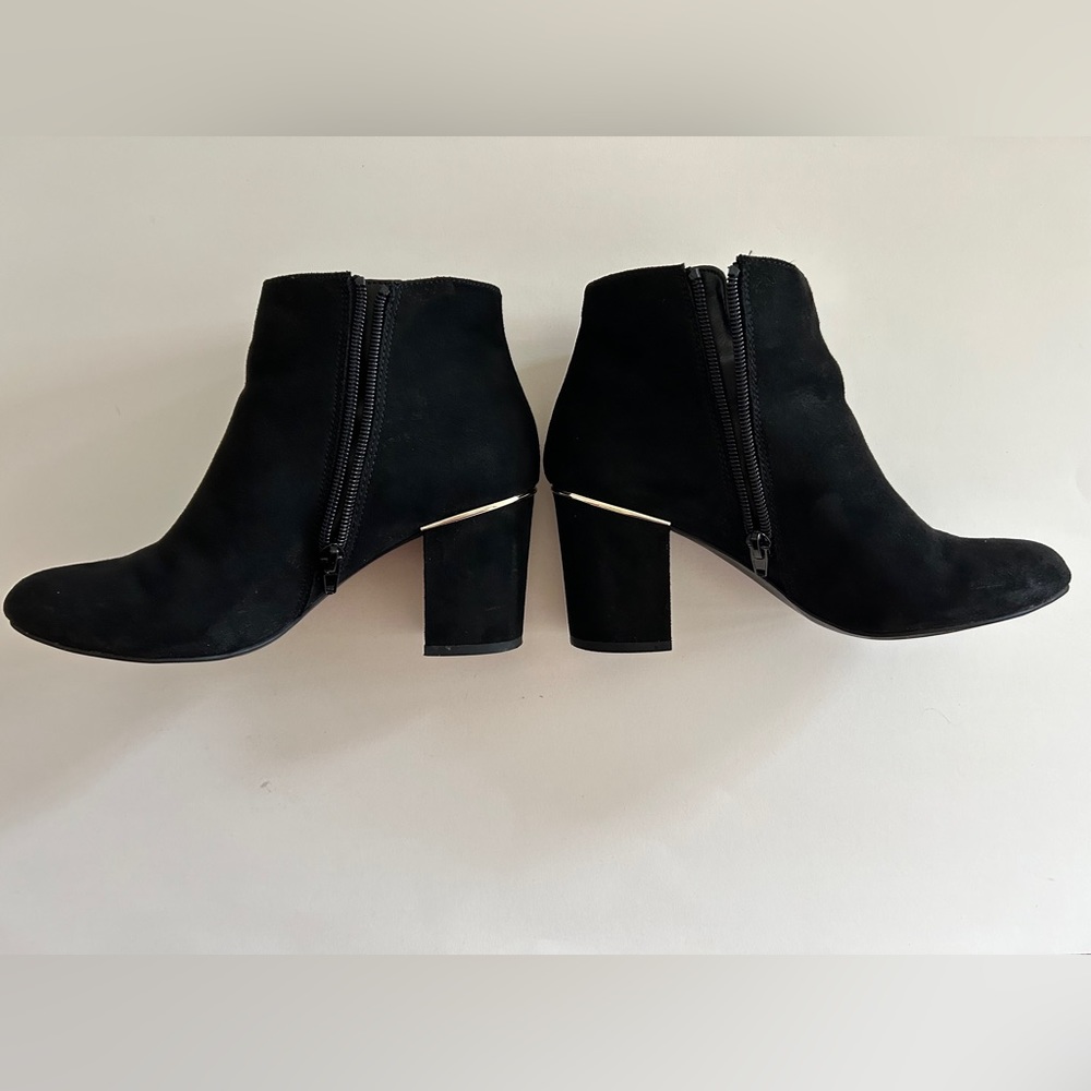 Zip side heeled ankle boots